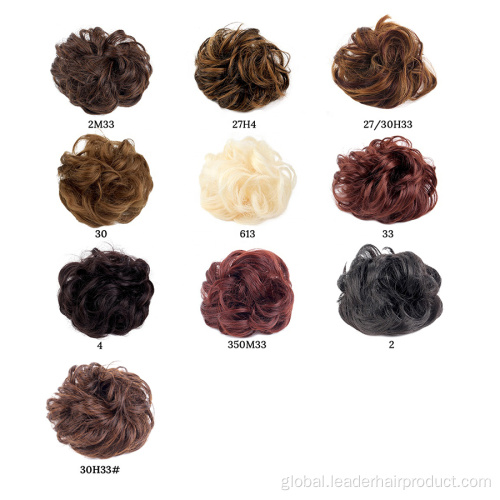 Circle Elastic Hair Bands Synthetic Chignon 10 Colors Hair Accessories For Women Manufactory